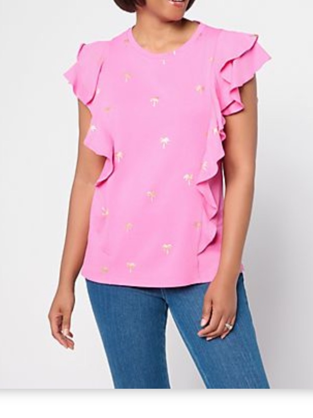Belle Beach by Kim Gravel
TripleLuxe Knit FoilPrint Ruffle
To
Preppy Pink Medium